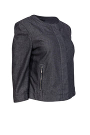 Current Boutique-St. John - Smokey Gray Denim Jacket Sz M
