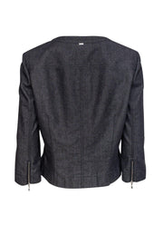 Current Boutique-St. John - Smokey Gray Denim Jacket Sz M