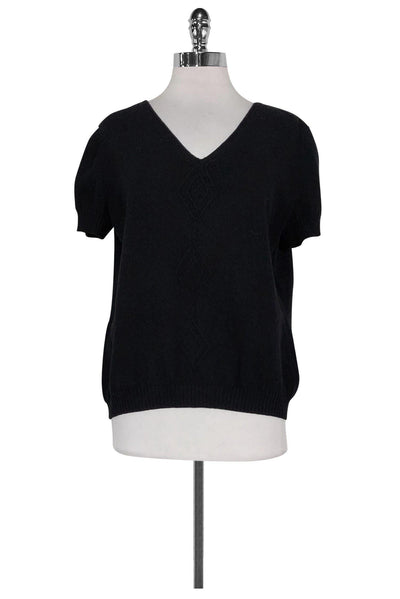 Current Boutique-St. John Sport - Black Knit Sweater Sz L