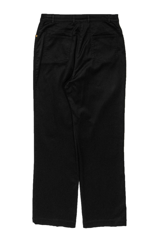 Current Boutique-St. John Sport - Black Trousers w/ Gold Hardware Sz 4