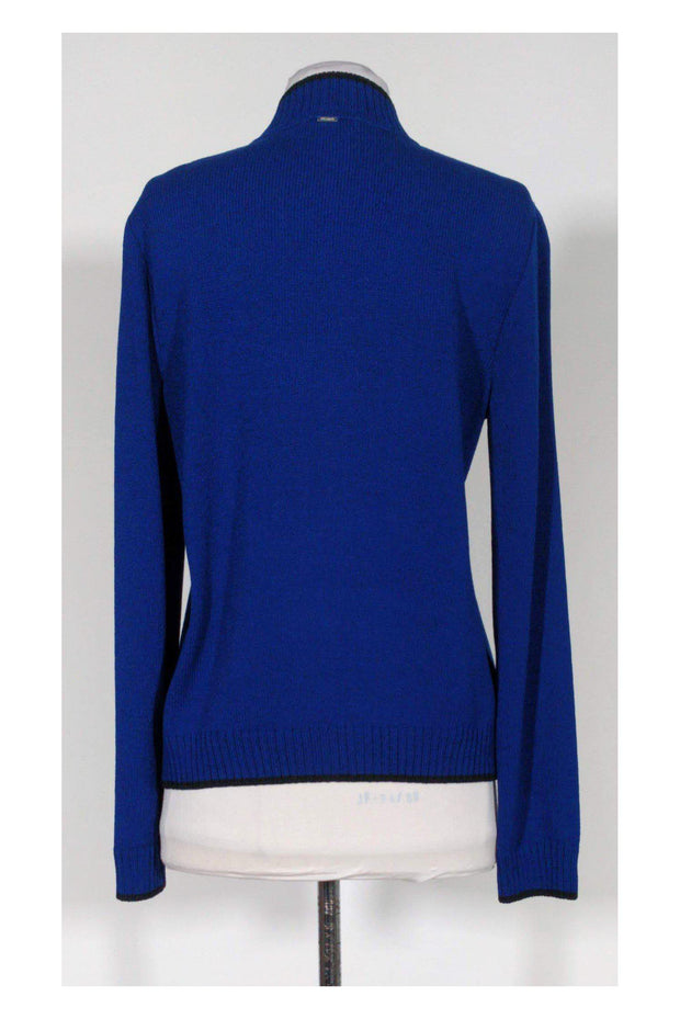 Current Boutique-St. John Sport - Blue Knit Zip Jacket Sz S