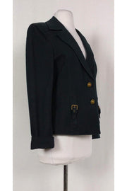 Current Boutique-St. John Sport - Navy Blue Fitted Jacket Sz S