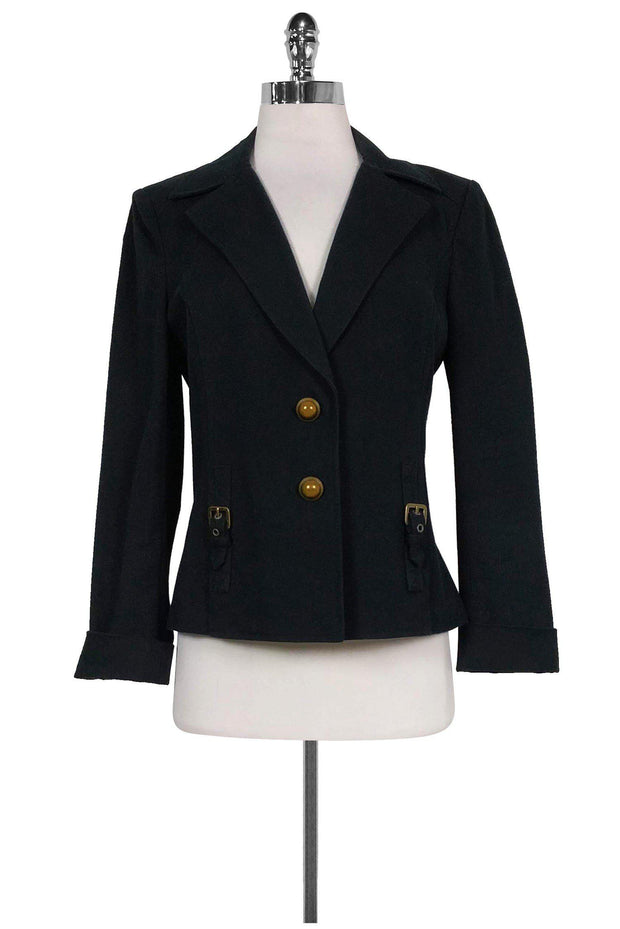 Current Boutique-St. John Sport - Navy Blue Fitted Jacket Sz S