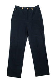 Current Boutique-St. John Sport - Navy Trousers w/ Gold Hardware Sz 8