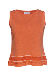Current Boutique-St. John Sport - Orange Knit Tank Top Sz S