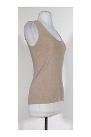 Current Boutique-St. John - Tan Rib Knit Tank Top Sz S