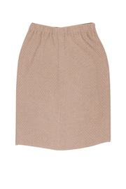 Current Boutique-St. John - Tan Ribbed Knit Pencil Skirt Sz 4