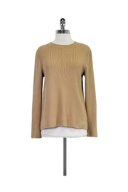 Current Boutique-St. John - Tan Ribbed Sweater Sz M