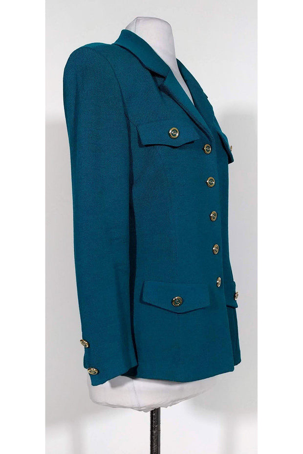 Current Boutique-St. John - Teal Knit Blazer Sz 6