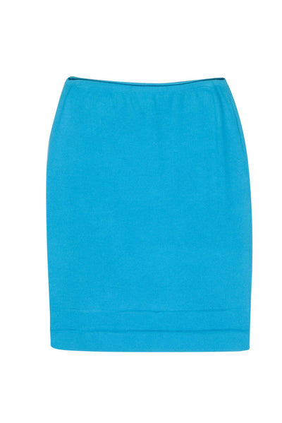 Current Boutique-St. John - Turquoise Knit Pencil Skirt Sz 8
