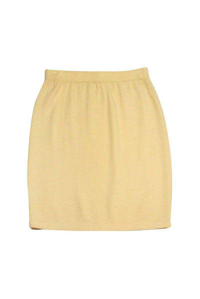 Current Boutique-St. John - Yellow Knit Pencil Skirt Sz 8