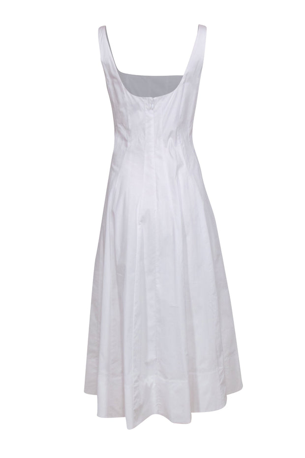 Current Boutique-Staud - White Cotton Scoop Neck Sleeveless Maxi Dress Sz 12
