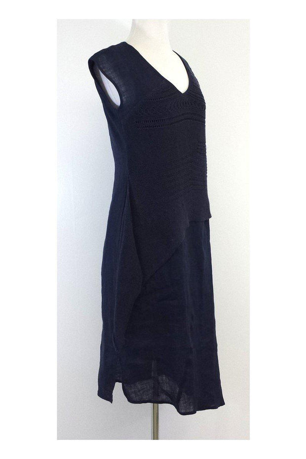 Current Boutique-Stella Carakasi - Navy Asymmetric Hemp Dress Sz XS
