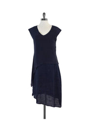 Current Boutique-Stella Carakasi - Navy Asymmetric Hemp Dress Sz XS