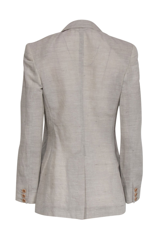Current Boutique-Stella McCartney - Beige Buttoned Cotton Blend Blazer Sz 6