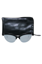 Current Boutique-Stella McCartney - Black Cat Eye Sunglasses w/ Mirrored Lenses
