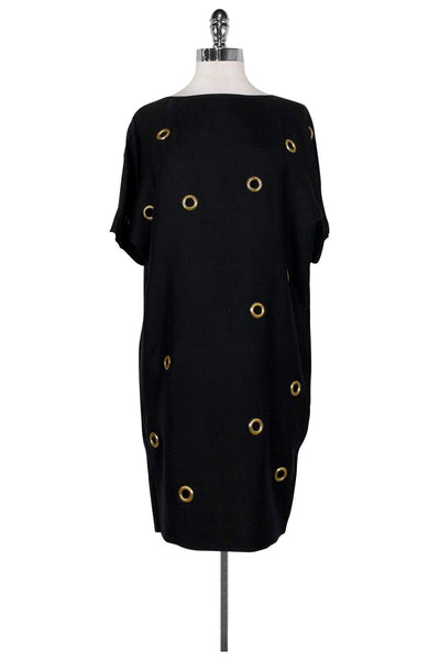 Current Boutique-Stella McCartney - Black Silk Grommet Dress Sz 2