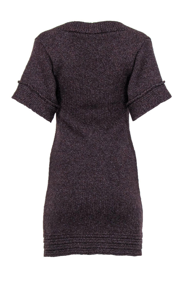 Current Boutique-Stella McCartney - Maroon Knit Short Sleeve Sweater Dress Sz 2