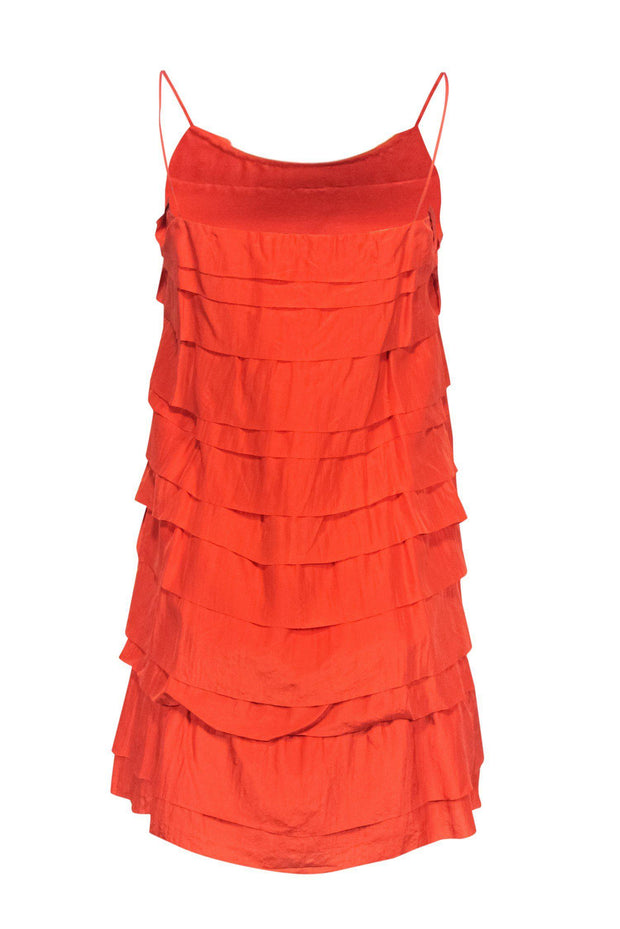 Current Boutique-Stella McCartney - Orange Ruffle Silk Mini Dress Sz S