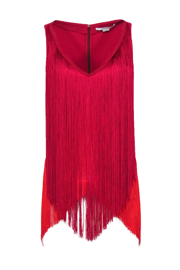 Current Boutique-Stella McCartney - Red Two-Toned Fringed Tank Sz 2