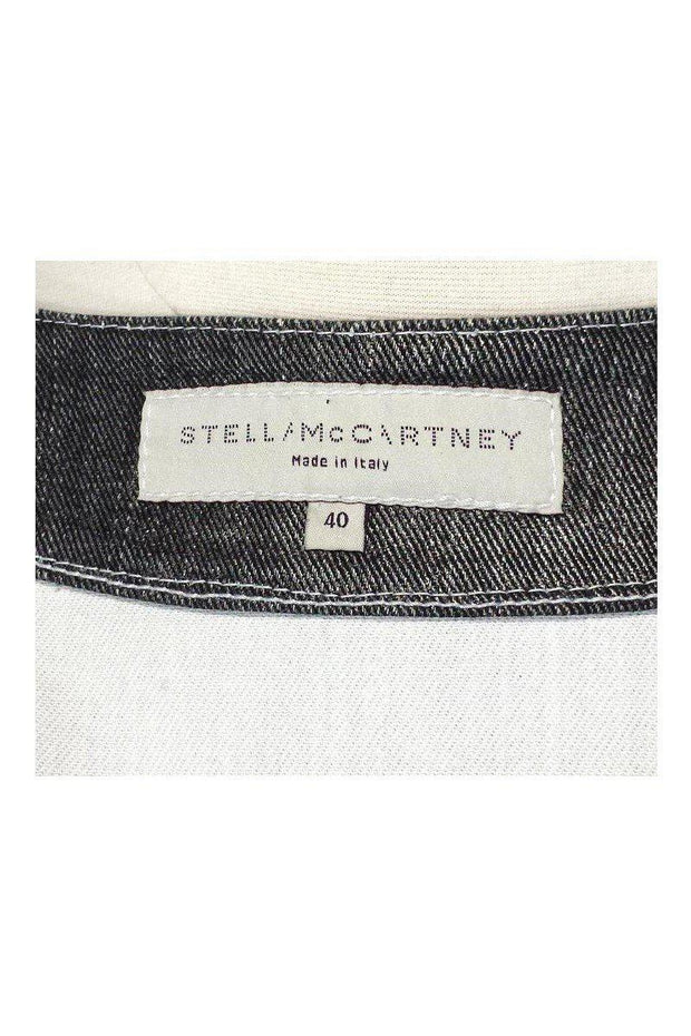 Current Boutique-Stella McCartney - Silver Denim Cropped Jacket Sz 6