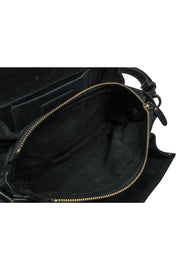Current Boutique-Steven Alan - Black Suede & Leather Structured Shoulder Bag