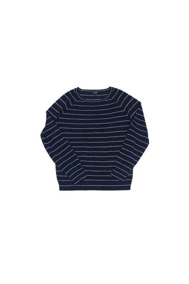 Current Boutique-Steven Alan - Navy & White Striped Sweater Sz M