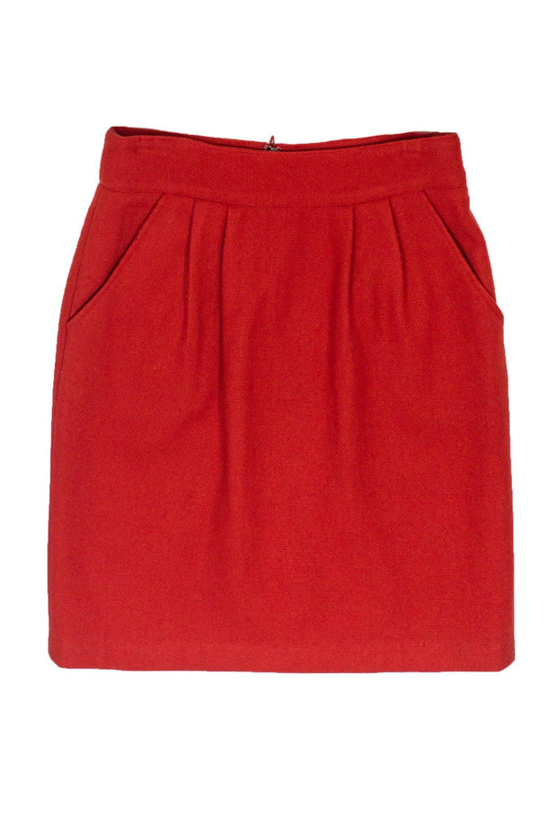 Current Boutique-Steven Alan - Orange Wool Blend Pencil Skirt Sz 2
