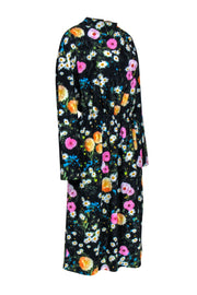 Current Boutique-Stine Goya - Multicolor Floral Print Mock Neck Midi Dress Sz M