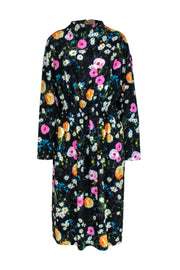Current Boutique-Stine Goya - Multicolor Floral Print Mock Neck Midi Dress Sz M