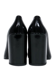 Current Boutique-Stuart Weitzman - Black Leather Block Heeled Pumps Sz 6