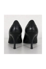 Current Boutique-Stuart Weitzman - Black Leather Pointed Pumps Sz 9