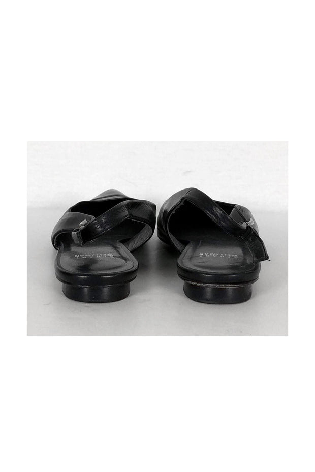 Current Boutique-Stuart Weitzman - Black Leather Slingback Pumps Sz 8