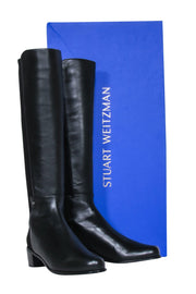 Current Boutique-Stuart Weitzman - Black Leather Tall Boots Sz 11.5