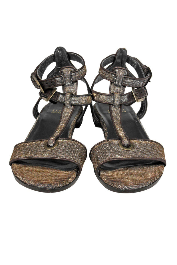 Current Boutique-Stuart Weitzman - Dark Silver Gladiator Sandals Sz 6.5