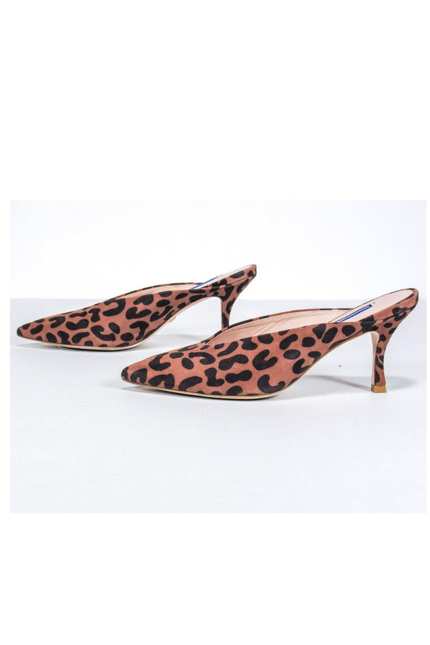 Current Boutique-Stuart Weitzman - Leopard Print Slip On Kitten Heels Sz 6