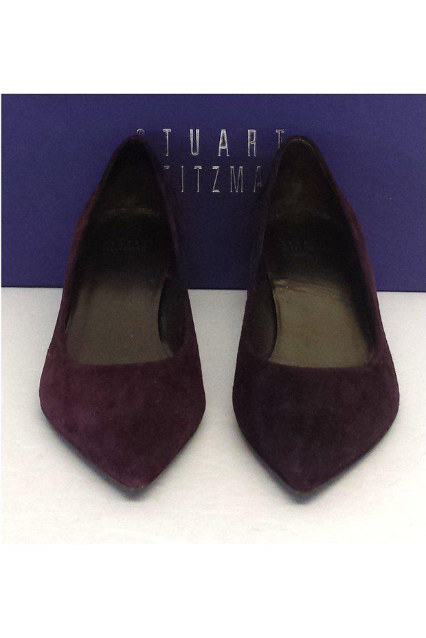 Current Boutique-Stuart Weitzman - Purple Suede Round Heels Sz 7.5
