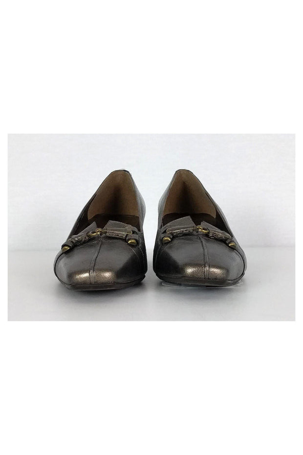 Current Boutique-Stuart Weitzman - Silver Square Toe Heels Sz 7.5