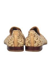 Current Boutique-Stubbs & Wootton - Beige Woven Dotted Texture Slipper Loafers Sz 7.5