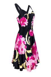 Current Boutique-Sue Wong - Black Floral Print Dress w/ Crinoline Sz 6