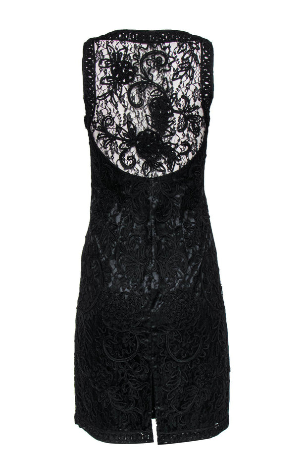 Current Boutique-Sue Wong - Black Lace Sheath Dress Sz 6