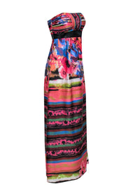 Current Boutique-Sue Wong - Multicolor Floral Print Maxi Gown Sz 4