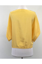 Current Boutique-Sunner - Light Yellow Silk Blouse Sz S