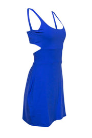 Current Boutique-Susana Monaco - Blue Fit & Flare Dress w/ Back Cutout Sz L