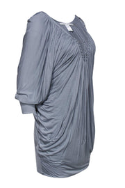 Current Boutique-Susana Monaco - Dusty Blue Draped Tunic-Style Dress Sz XS
