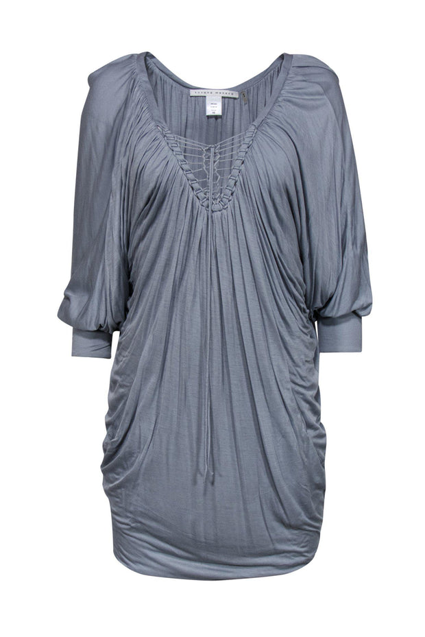 Current Boutique-Susana Monaco - Dusty Blue Draped Tunic-Style Dress Sz XS