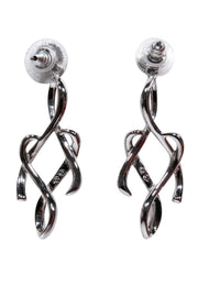 Current Boutique-Swarovski - Scrolled Silver-Tone "Kolye Lightness" Rhinestone Earrings