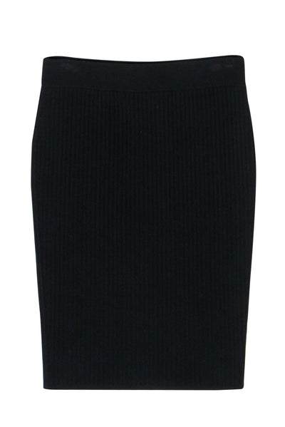 Current Boutique-T by Alexander Wang - Black Ribbed Pencil Skirt Sz M