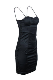 Current Boutique-T by Alexander Wang - Black Textured Sheath Dress w/ Fitted Bust Sz XS
