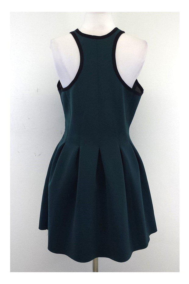 Current Boutique-T by Alexander Wang - Green Neoprene Pleated Dress Sz L